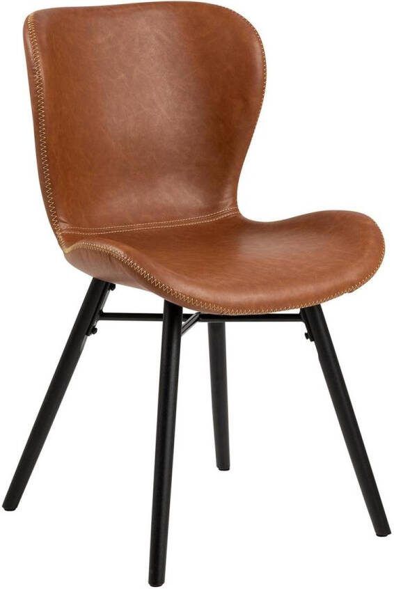 Giga Meubel Giga Living Eetkamerstoel Bruin Kunstleer Zithoogte 46 5cm Zaria