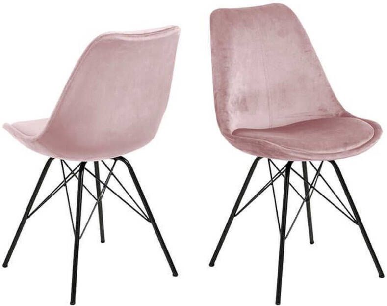 Grab A Chair Eetkamerstoel Frostrup in oud roze velours stof
