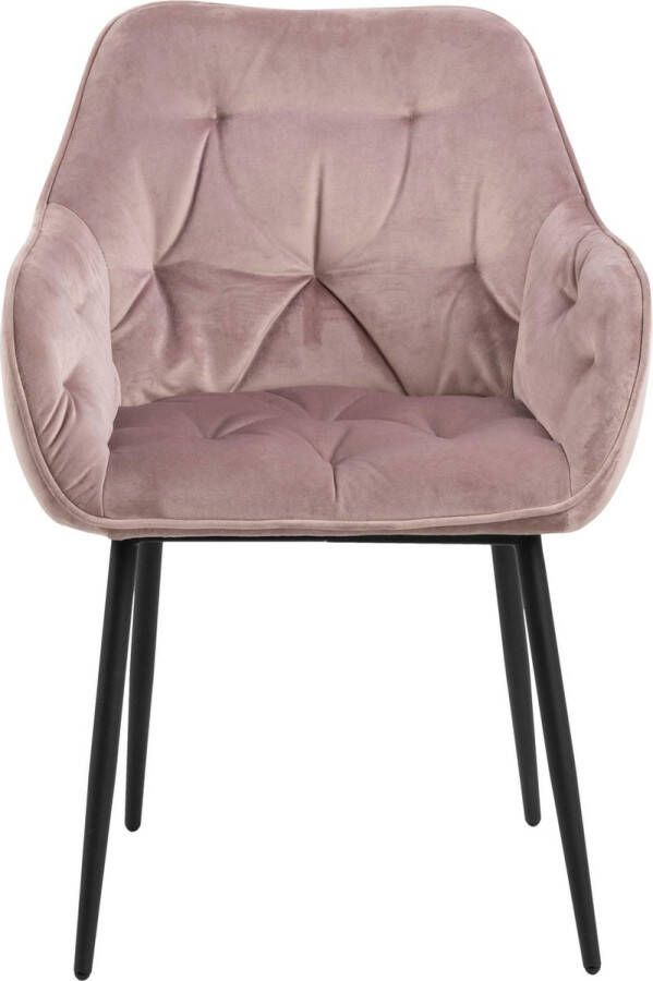 Woonexpress Armstoel Leende Roze Velvet Roze 83x58x55cm (hxbxd)