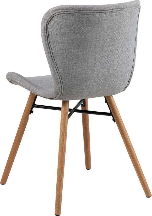 Giga Meubel Giga Living Eetkamerstoel Stof Lichtgrijs Zithoogte 46 5cm Zaria