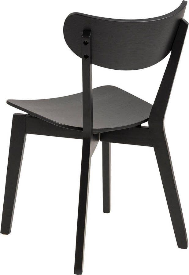 Leen Bakker Eetkamerstoel Roxy hout zwart (2 stuks)