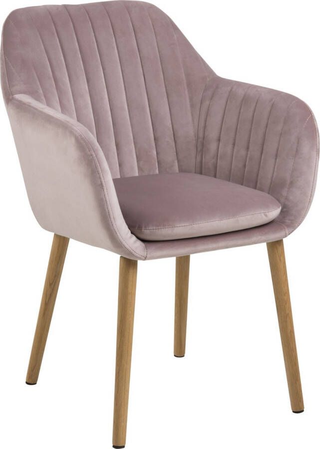 Bendt Sohome Eetkamerstoel 'Andre' Velvet kleur Dusty Rose