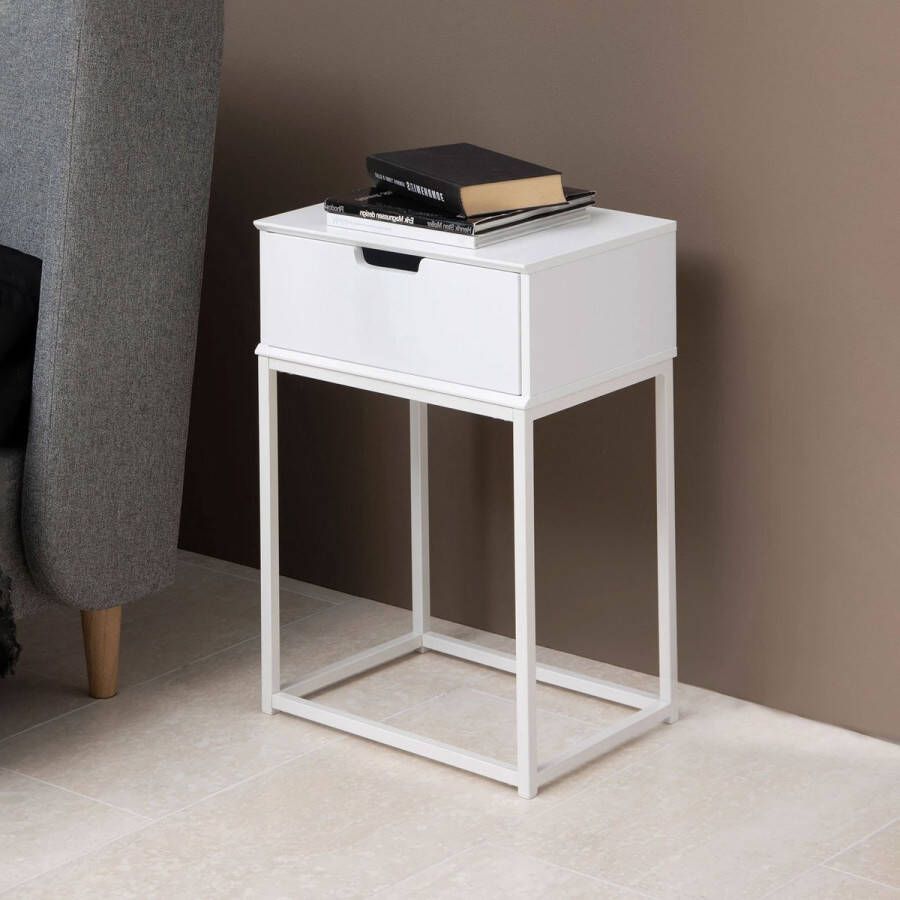 Bendt Sohome Nachtkastje 'Chauncy' met 1 lade kleur Wit