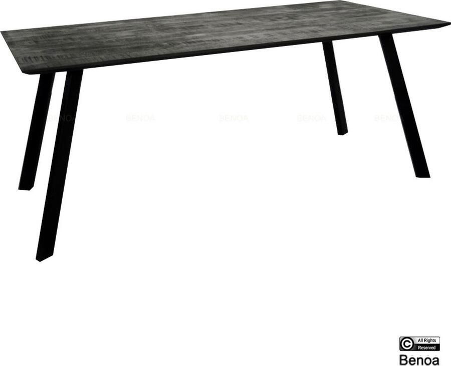 Benoa Berlin Eettafel Rechthoek 220 cm Zwart Mangohout