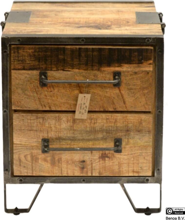 Benoa Amarillo 2 Drawer Bedside Table 50 cm