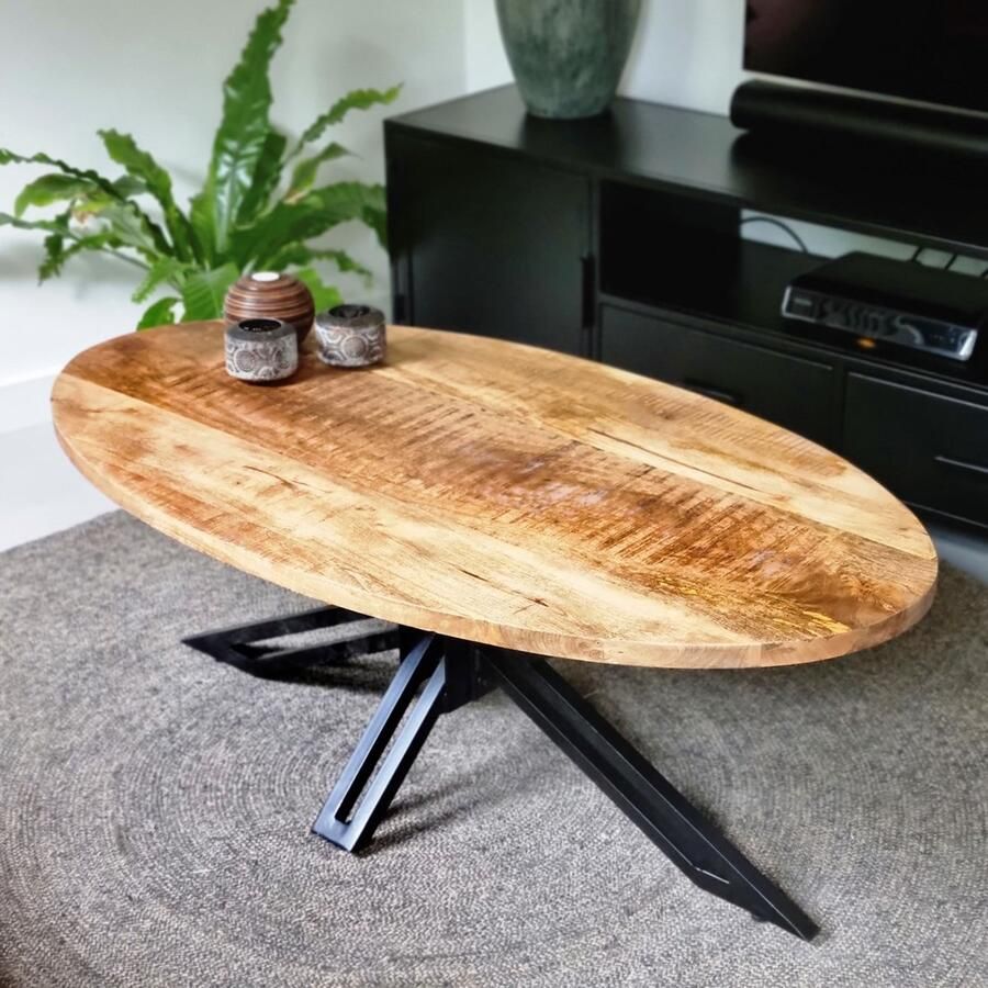 Benoa Yana Mangohouten Salontafel Ovaal 130 cm