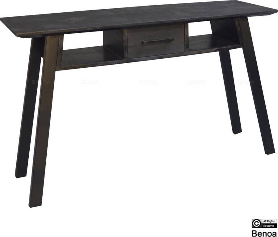 Benoa Berlin 1 Drawer Console Table Black 120 cm