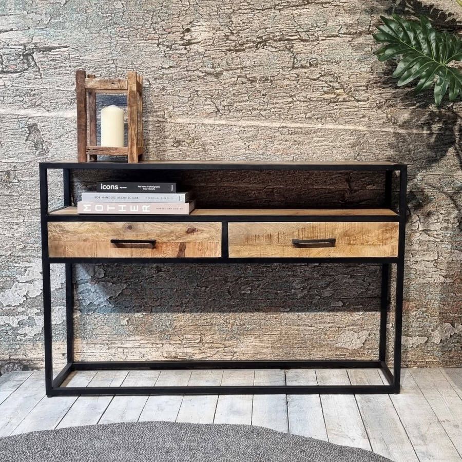 Benoa Bijzettafel Visgraat Jax Mangohout 120 cm