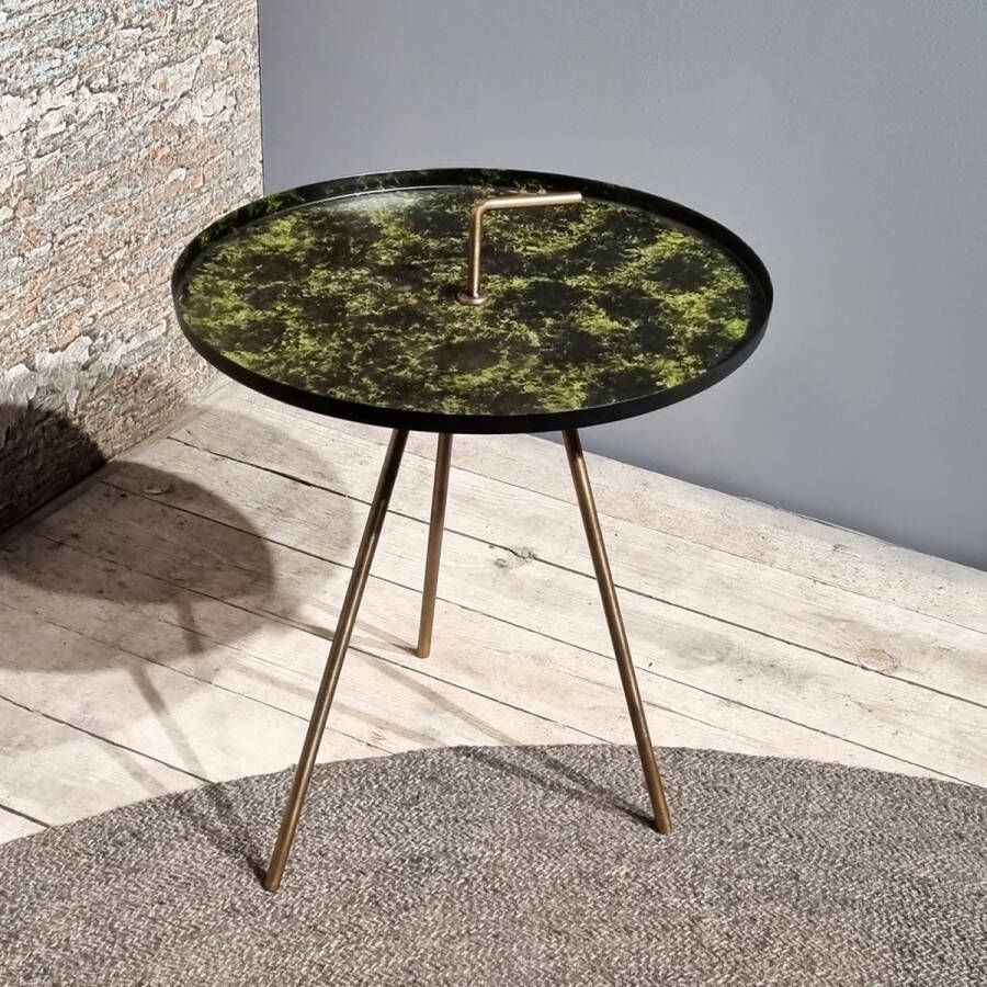 Benoa Chandler Antique Brass Side Table 46 cm