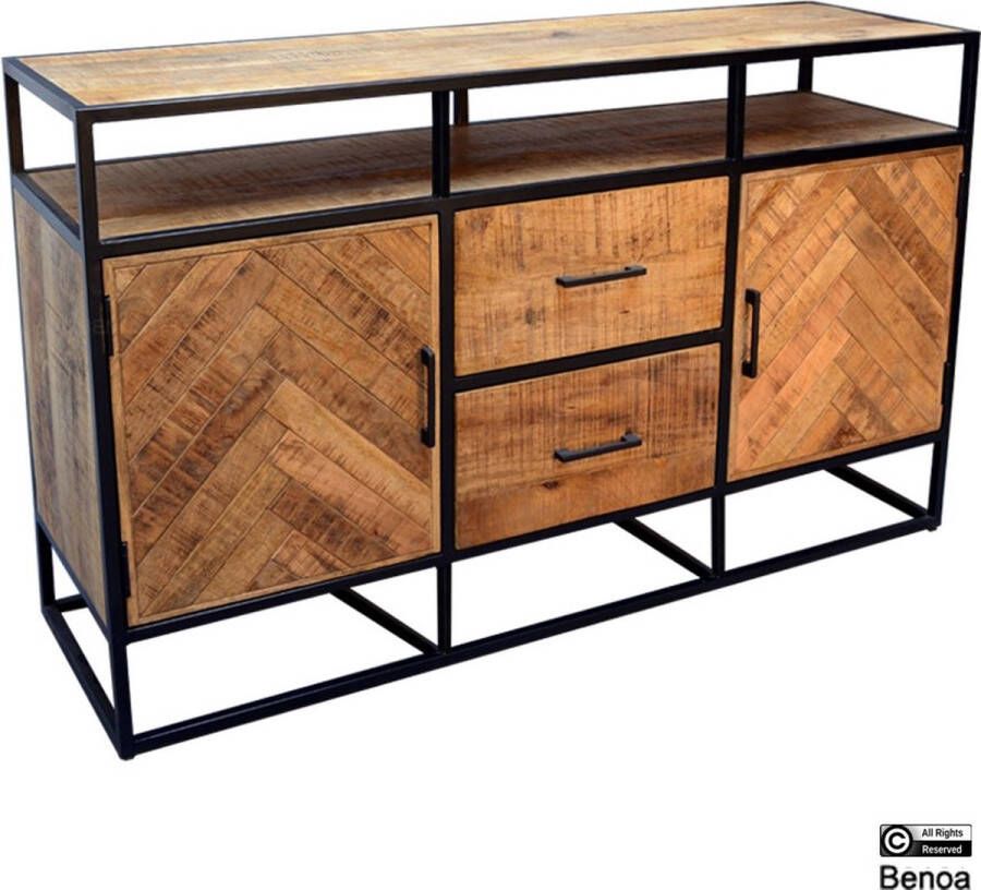 Benoa Dressoir Jax Mangohout Visgraat 150 cm