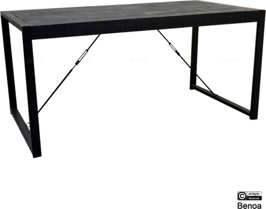 Benoa Eettafel Britt rechthoek Zwart 160 cm