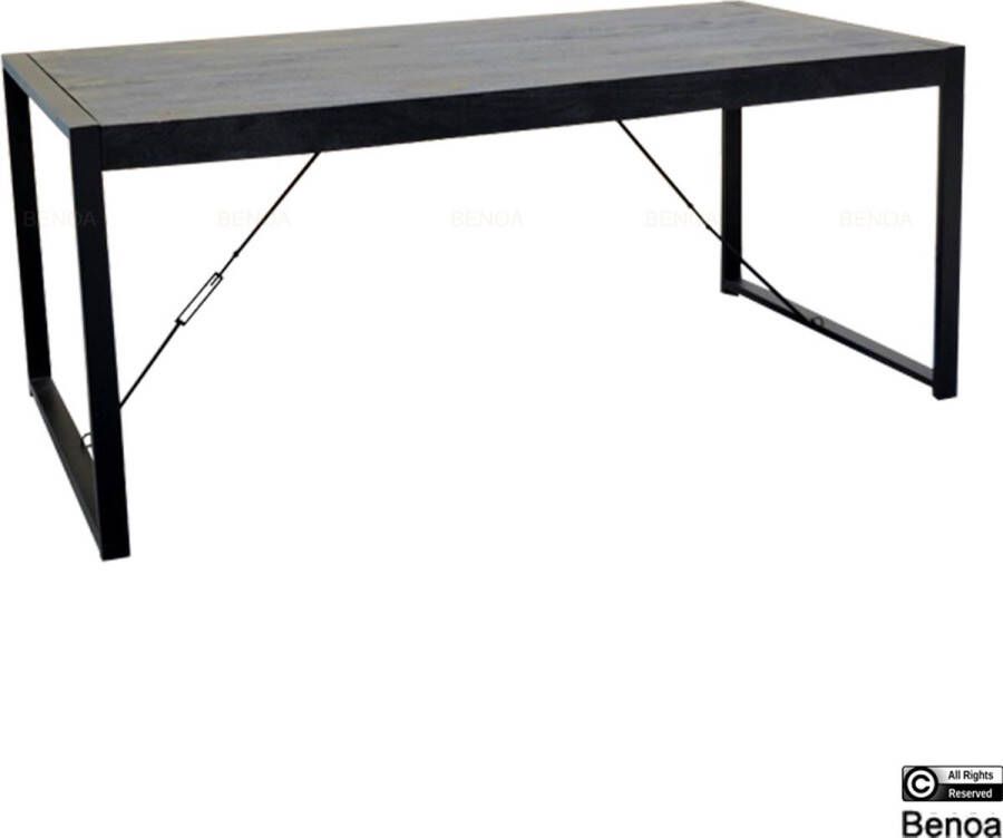 Benoa Eettafel Britt rechthoek Zwart 180cm
