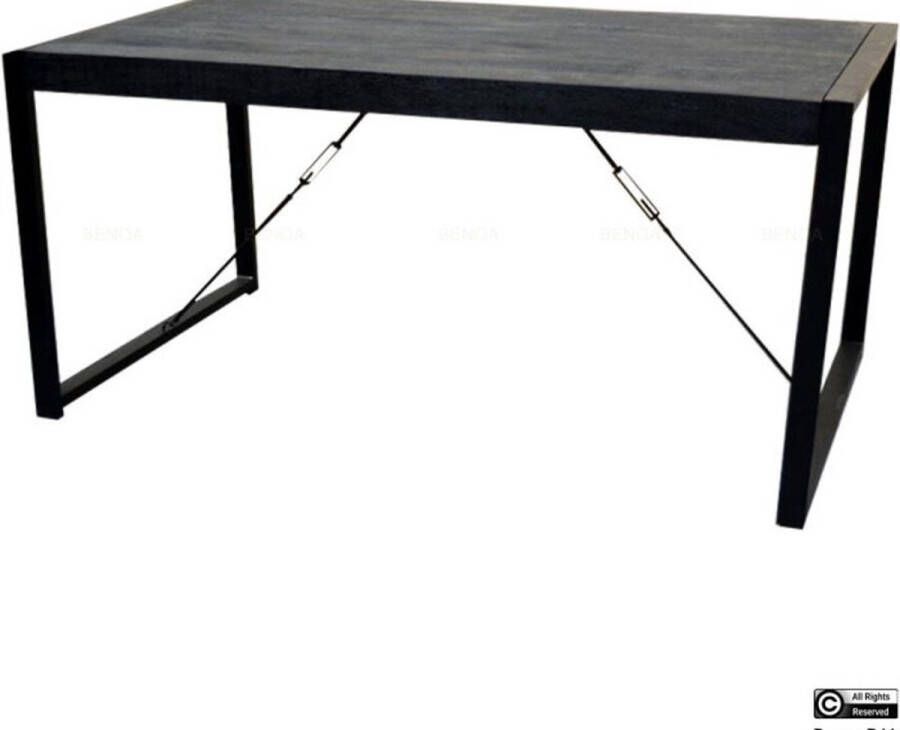 Benoa Eettafel Britt rechthoek Zwart 160 cm