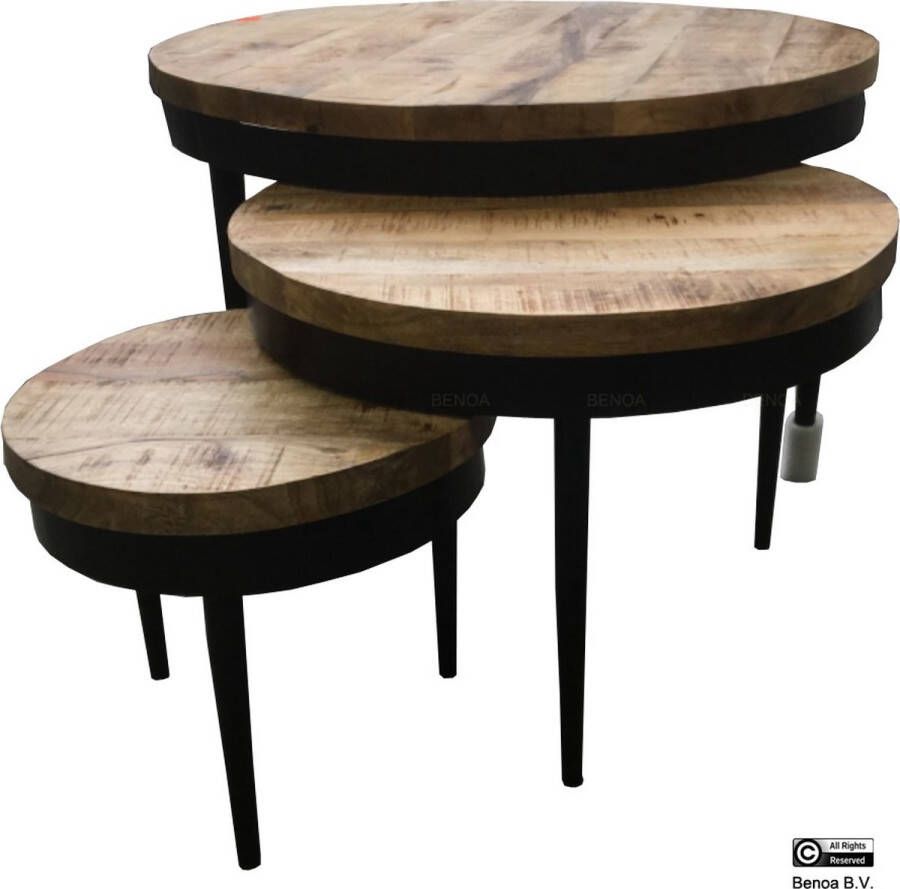 Meubelplaats Salontafel set van 3 'Triplet' driepoot