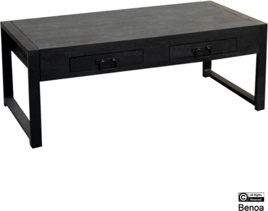 Benoa Britt 2 Drawer Coffee Table Black 120 cm