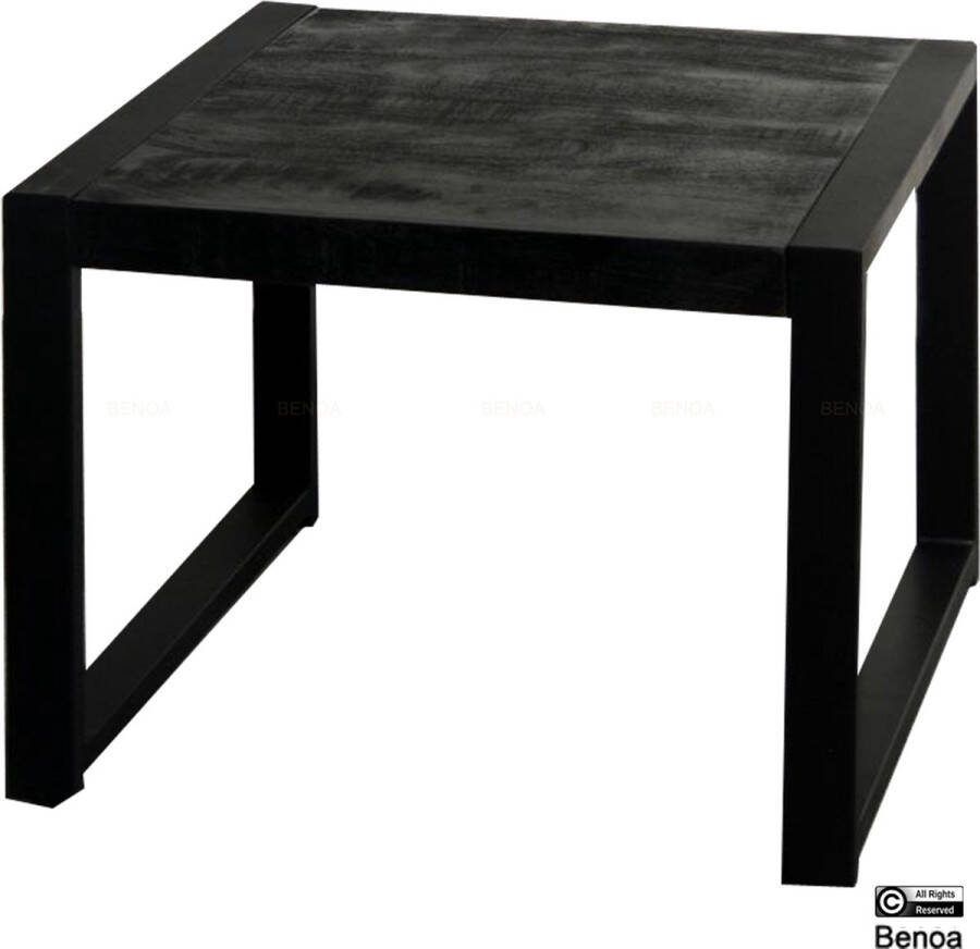 Benoa Bijzettafel Britt Zwart Mangohout-60x60 cm