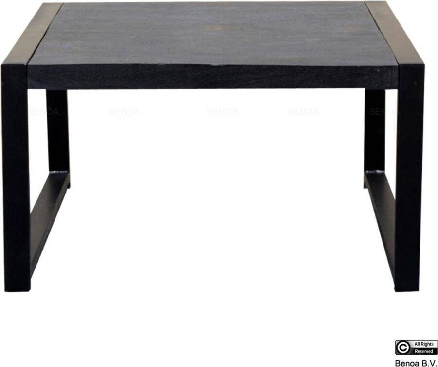 Benoa Bijzettafel Britt Zwart Mangohout-80x80 cm