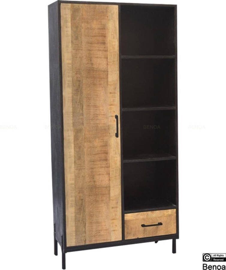 Meubelplaats Opbergkast Sterre 90cm 1 deur & 1 lade Mangohout