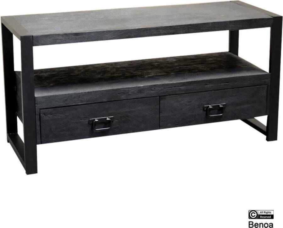 Benoa tv meubel Britt black edition mangohout industrieel