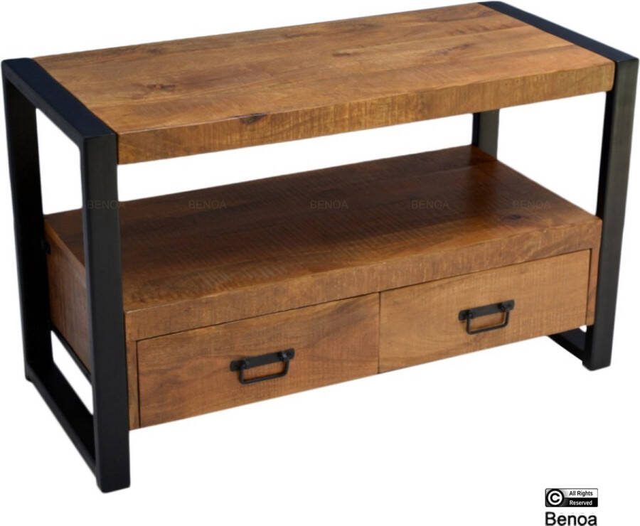 Starfun Tv-meubel Mangohout Britt met twee lades 120 cm