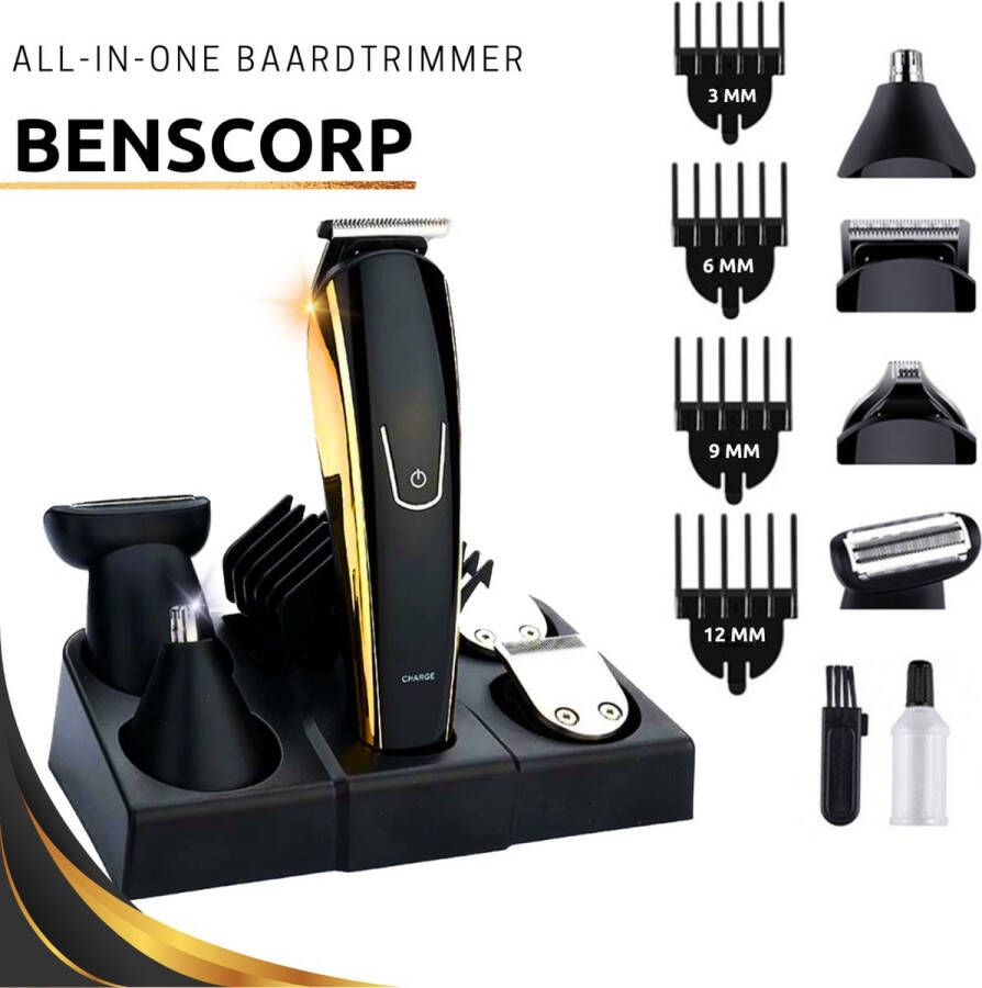 Benscorp All in One Baardtrimmer Mannen Groomer Baard Hoofdhaar Lichaamshaar Neushaar Oorhaar