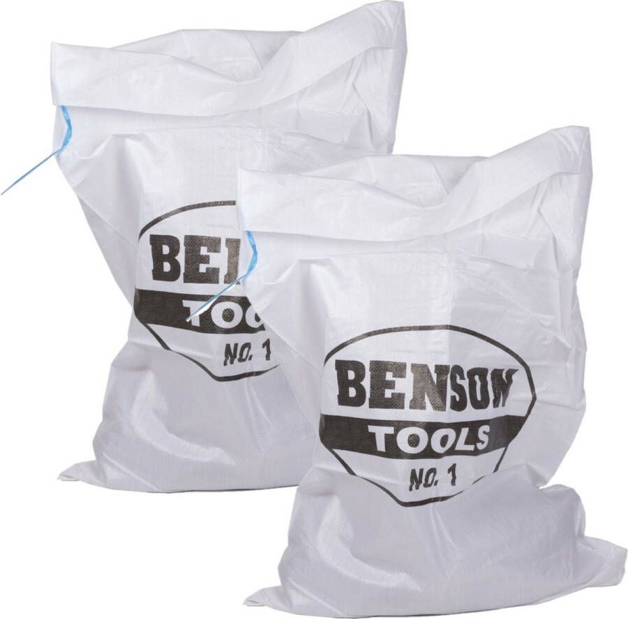 Benson 10x Afvalzakken vuilniszakken met trekband 100 x 65 cm Vuilniszakken