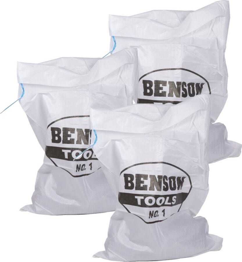 Benson 15x Afvalzakken vuilniszakken met trekband 100 x 65 cm Vuilniszakken