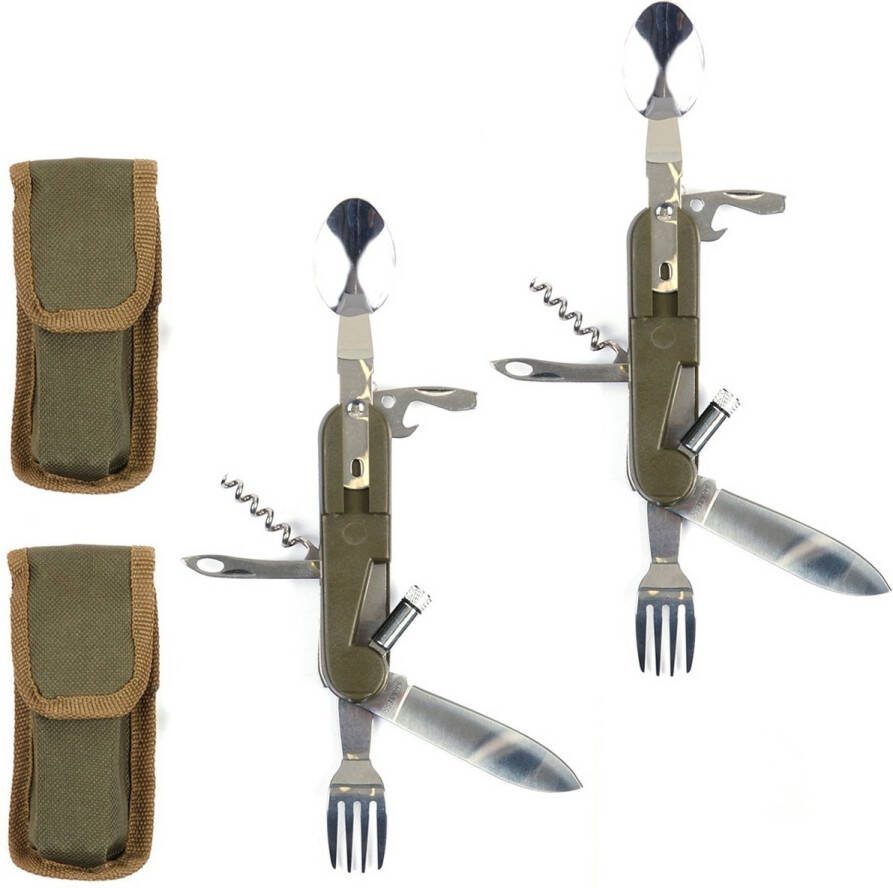 Benson 2x survival besteksets compleet met lampje Outdoor camping vissen
