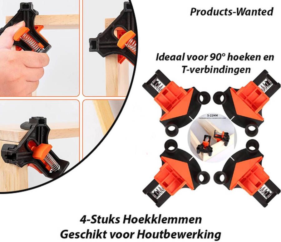 Benson 4-Stuks Hoekklemmen Geschikt voor Houtbewerking