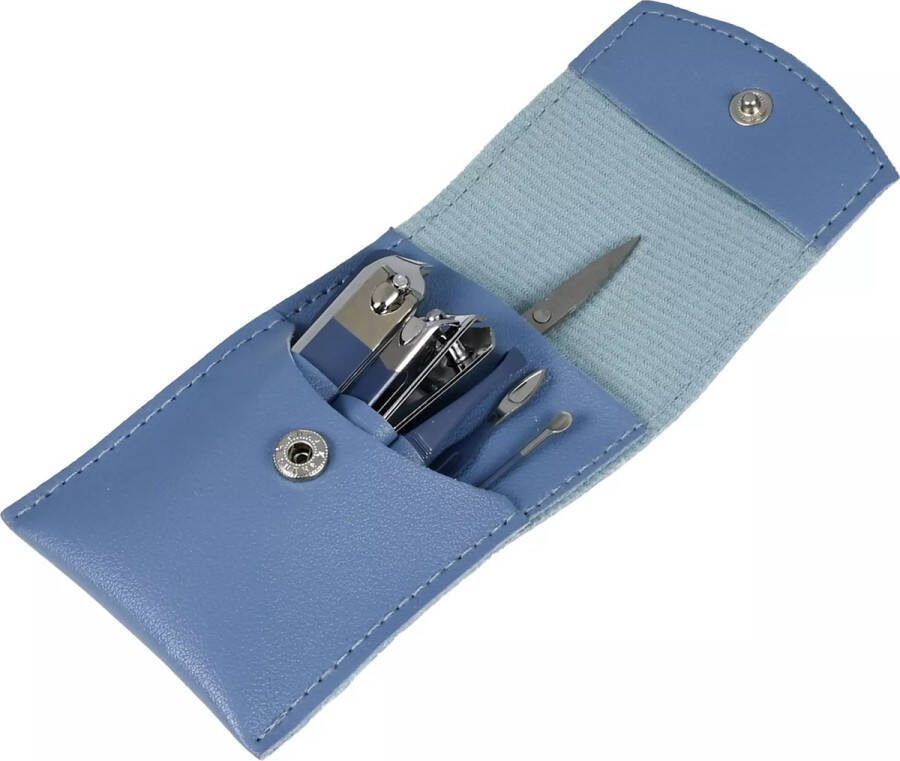Benson 7-delige manicureset compact en stijlvol ideaal voor reis en thuis blauw