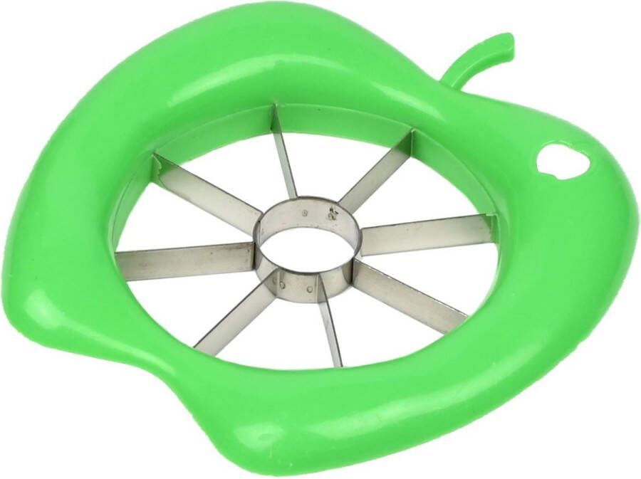 Benson Appelsnijder 8 Partjes Klokhuisverwijderaar RVS en PP Groen 14 x 15 cm