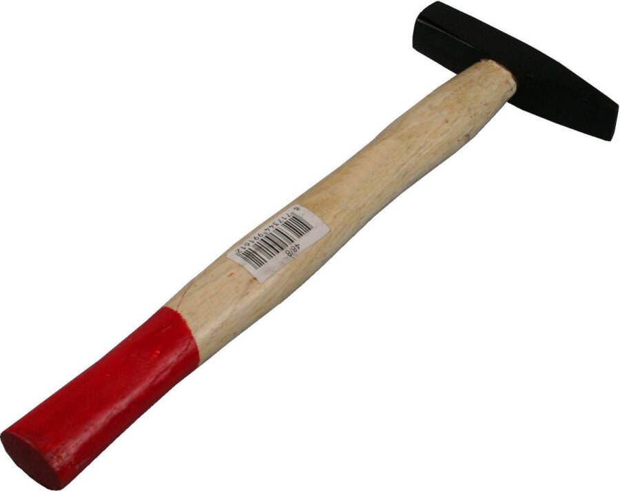 Bankhamer hamer met houten steel 30 cm lichtbruin rood 300 gram gereedschap hamer werkbankhamer