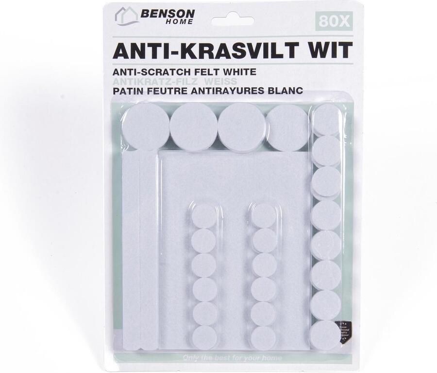 Benson Antikrasvilt Wit maten 80 stuks Sterk klevend