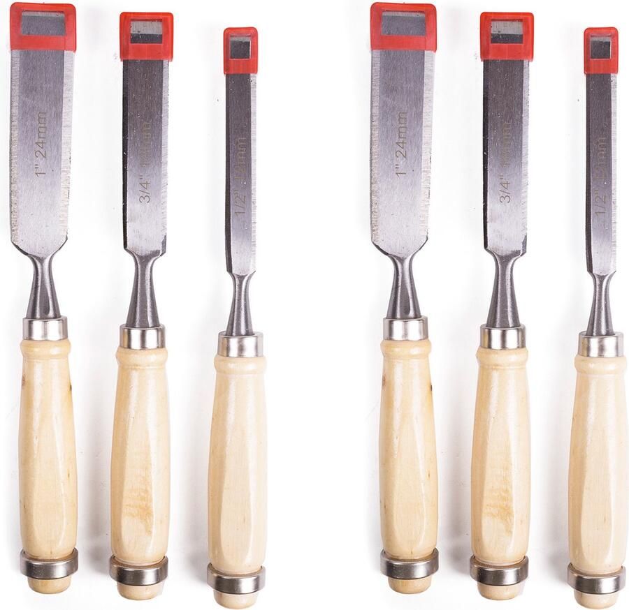 Benson Houtbeitel set met stevige houten greep 6-delig Gereedschappen voor hout