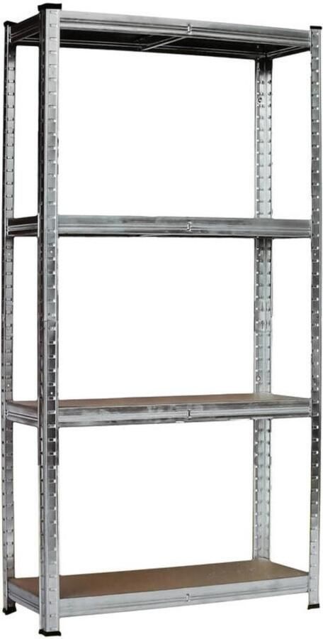 Benson Ruime stellingkast verstelbare planken stevig metalen frame 160x80x40 cm