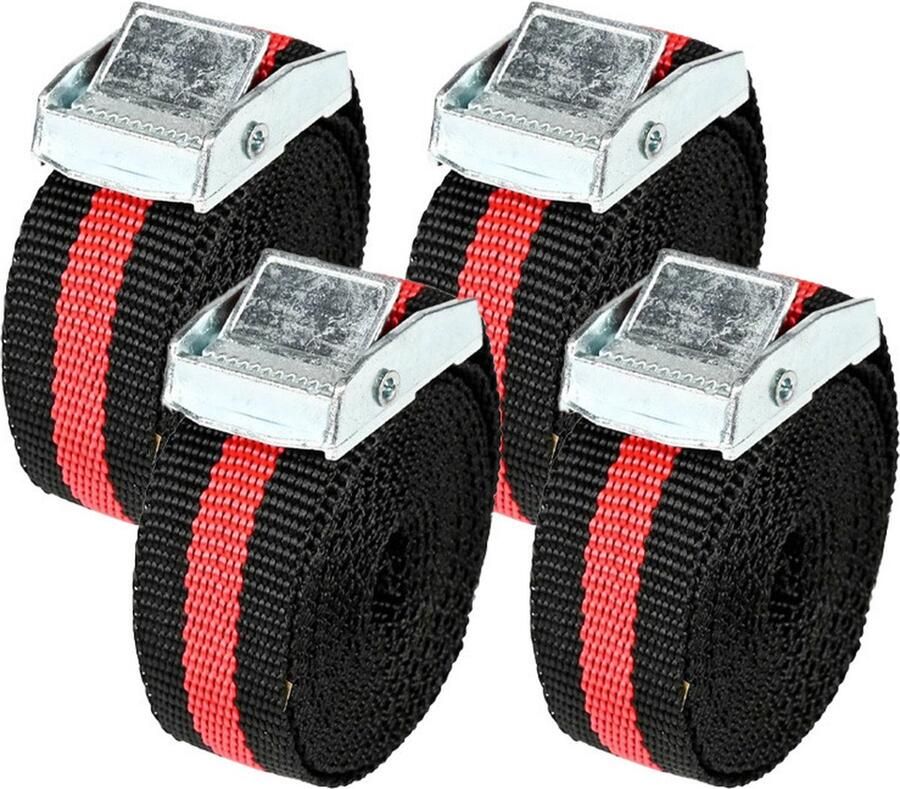 Benson Spanbanden 4x 2 5 meter voor dekzeilen aanhanger transport bus spanband
