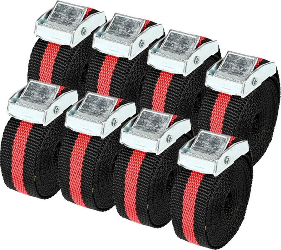 Benson Spanbanden 8x 2 5 meter voor dekzeilen aanhanger transport bus spanband