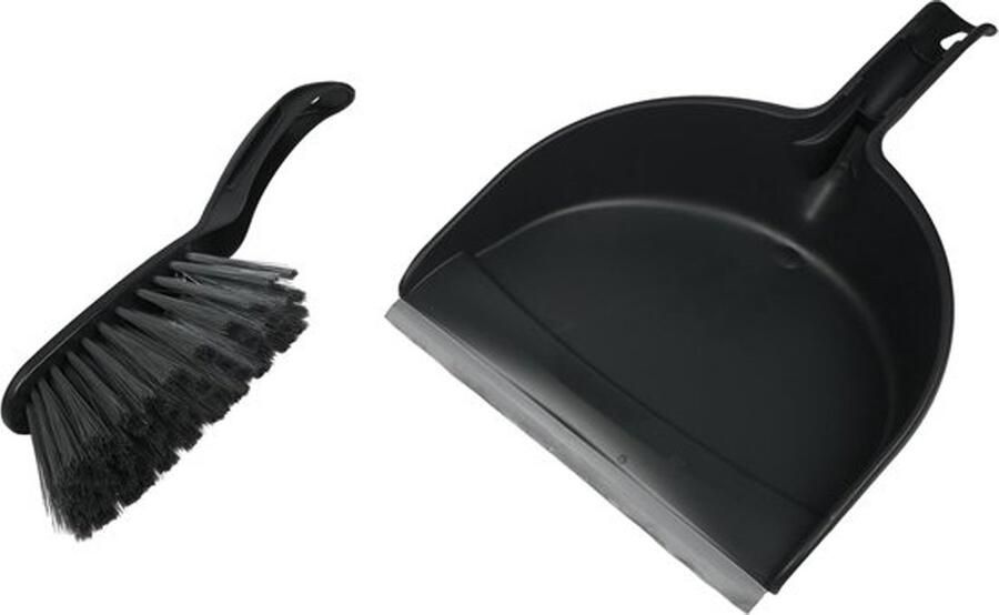 Benson Stoffer en blik kunststof 33 x 22 cm antraciet grijs rubber rand