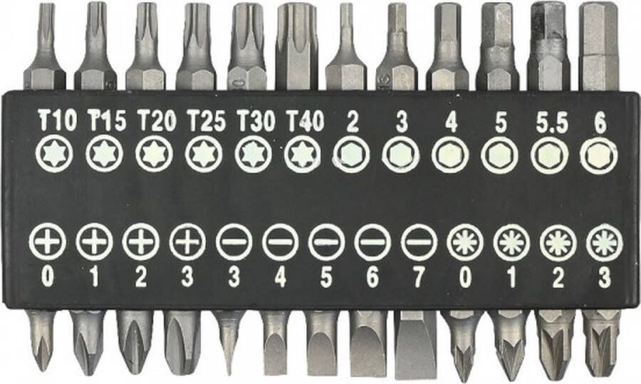 Benson Bit set 25 stuks meng Chrome Vanadium