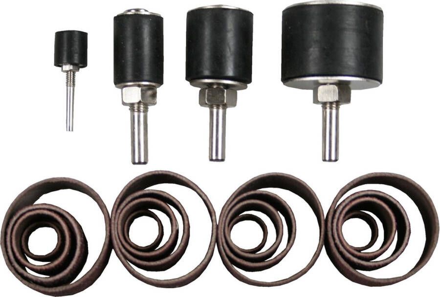 Benson Boor Schuurschijfset met Schuurband K80 K120 20 delig