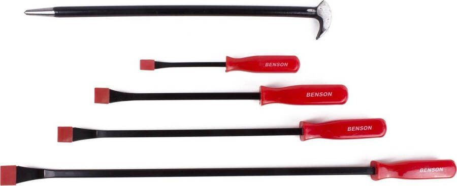 Benson Breekijzer set 5 delig gehard staal heavy duty handvaten zwart gelakt