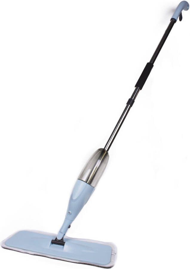 Ben Tools Vloermop microvezel met sprayfunctie Benson spray mop vloerwisser lichtblauw zilver