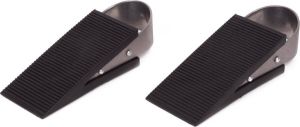 Benson Deurstopper 13 x 5 x 3 cm Rubber met RVS 2 stuks
