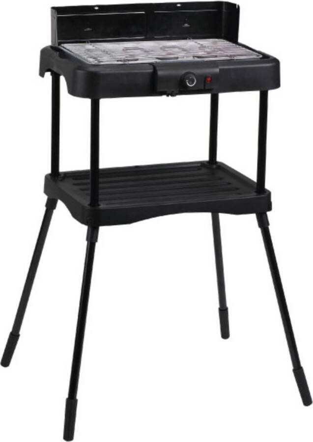 Benson Elektrische 2-in-1 BBQ Binnen en buiten Traploze thermostaat Windscherm 39x23 cm