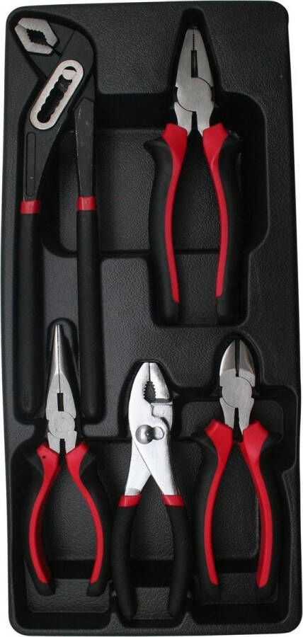 Benson Gevulde gereedschapswagen 5-delige tangenset ABS kunststof bak 180x380 mm