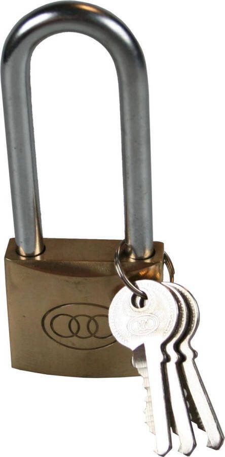 Benson Hangslot Gehard Staal Inclusief 3 Sleutels 50 mm Hoge Beugel
