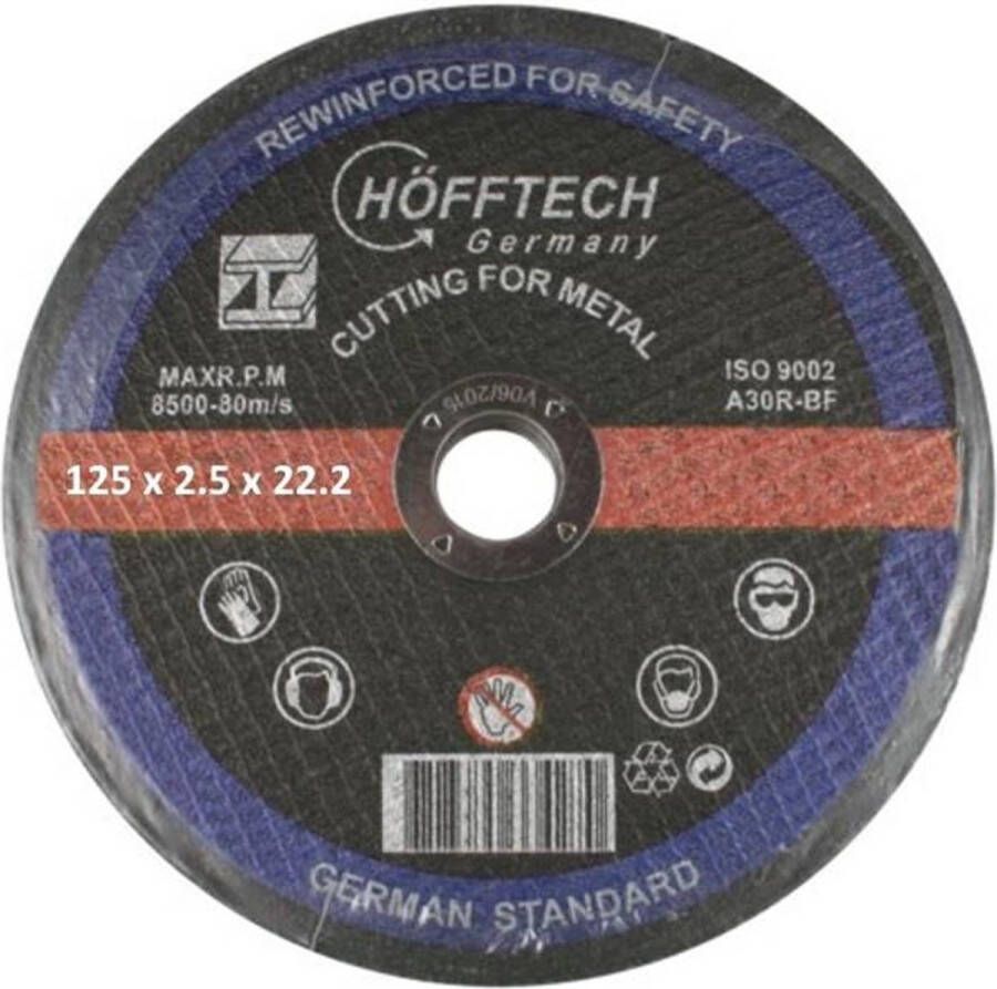 Benson Hofftech Doorslijpschijf metaal 125 mm 2.5 mm dik Efficiënt en nauwkeurig snijden