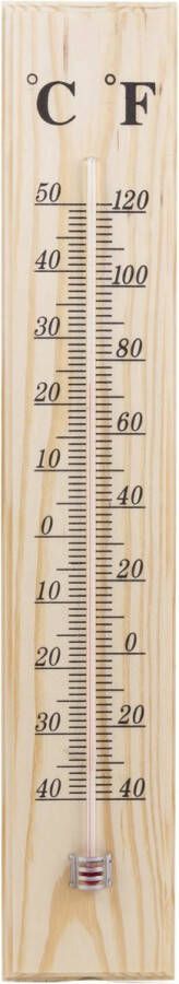 Benson Houten thermometer binnen en buiten -40 tot +50 graden met ophangoogje