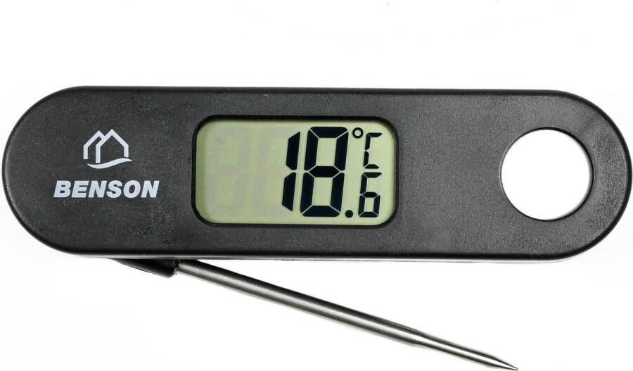 Benson Inklapbare digitale keukenthermometer Magnetische achterkant Bereik -40 tot 200°C