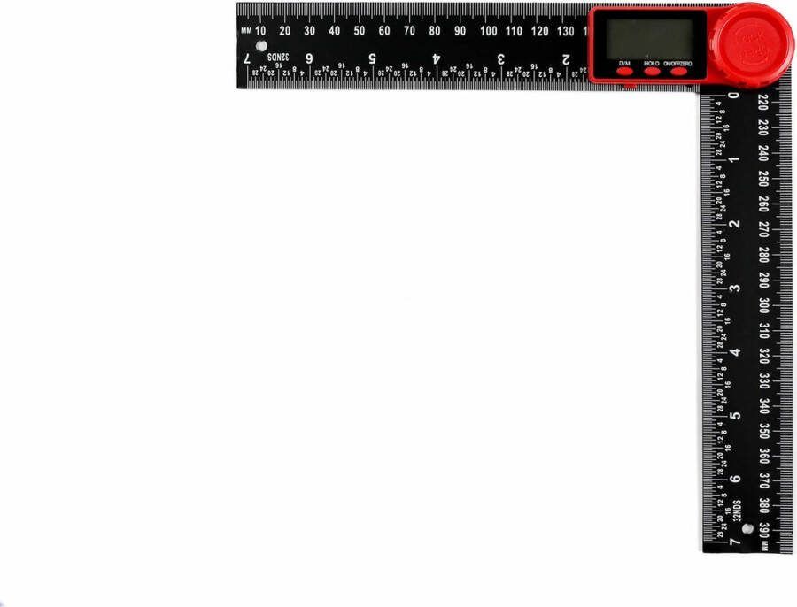 Benson Instelbare digitale winkelhaak 200 mm 0°-360° meetbereik inclusief batterij